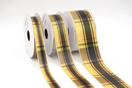 Schickes schwarzes und goldenes Karoband_AI